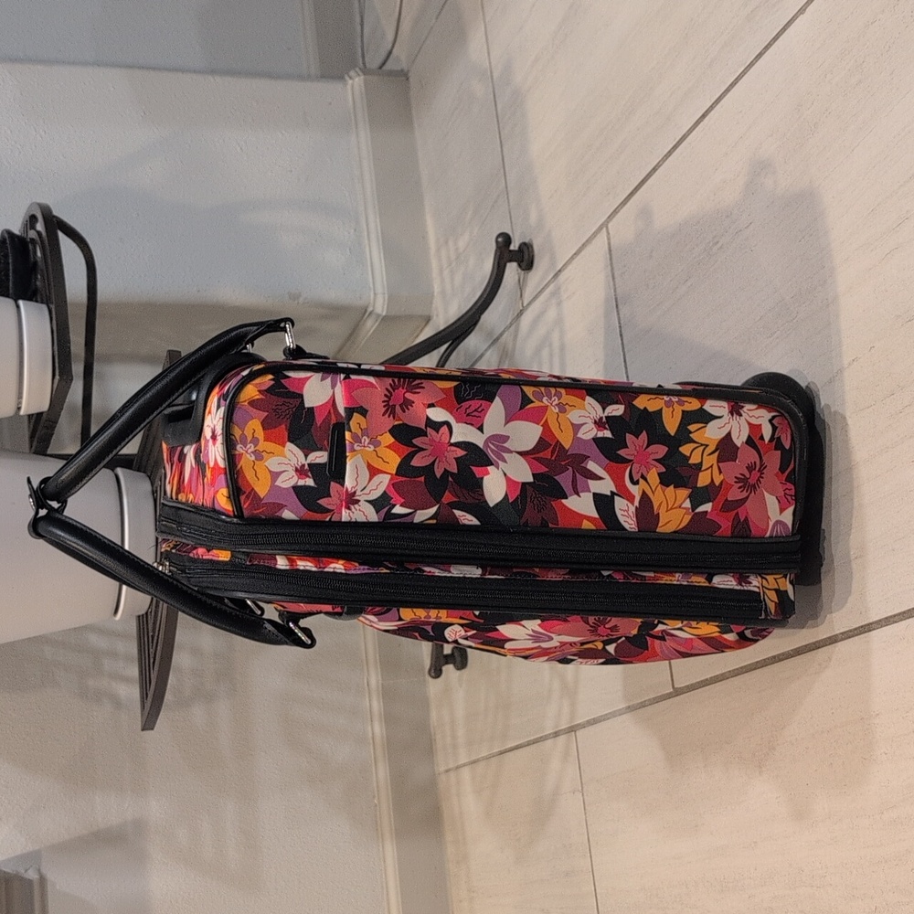 Vera Bradley Rolling Work Bag Rosa Floral - Picture 7 of 17